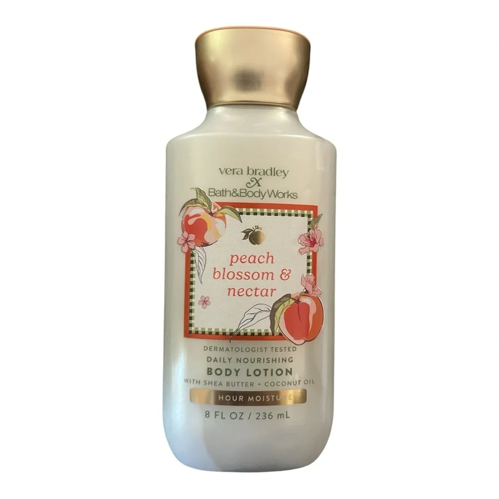 Bath & Body Works x Vera Bradley Peach Blossom & Nectar Body Wash and Lotion